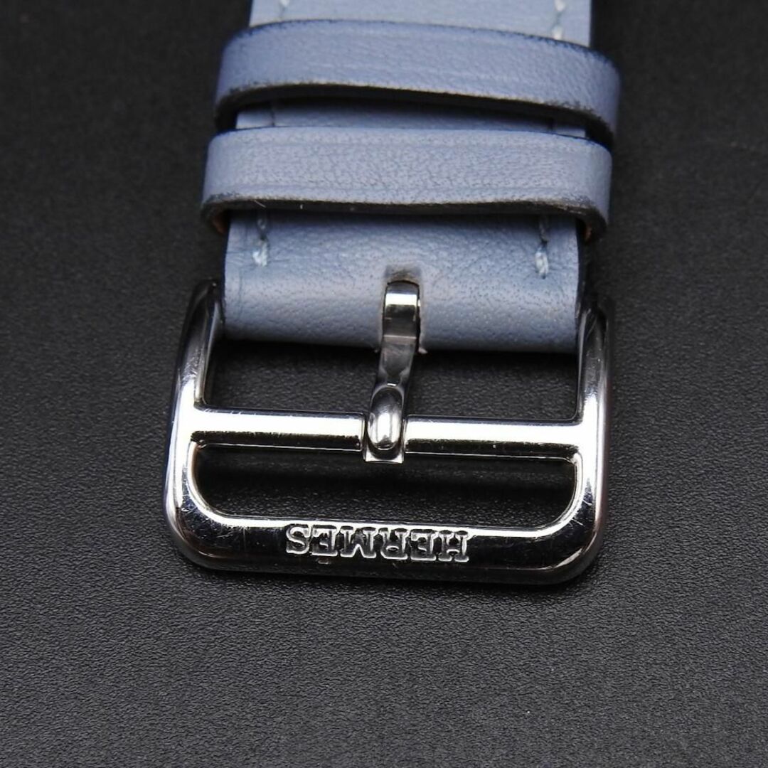 HERMES - 希少品 Apple watch HERMES 純正 ブルーラン レザーバンドの