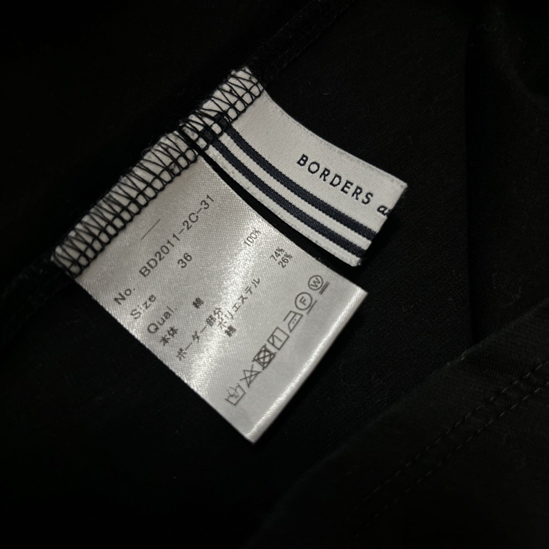 BORDERS at BALCONY - BORDERS at BALCONY 黒のトップス 36の通販 by