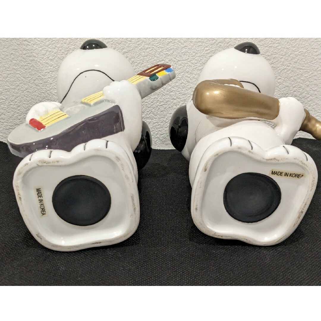 Vintage PEANUTS - SNOOPY 貯金箱 2体セット 陶器製 スヌーピー レトロ