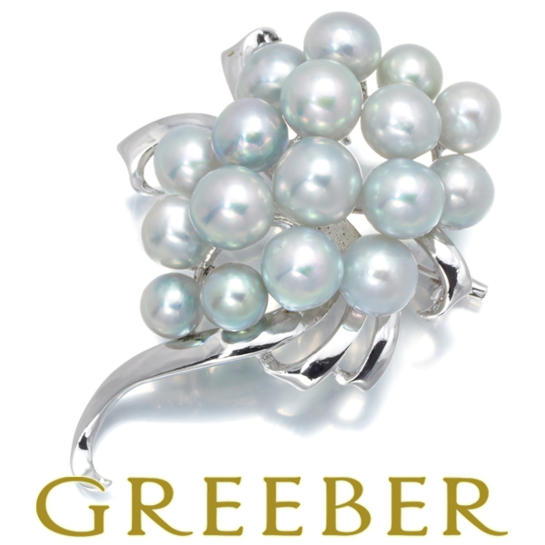 TASAKI - タサキ ブローチ グレーパール アコヤ真珠 5.6-7.6mm