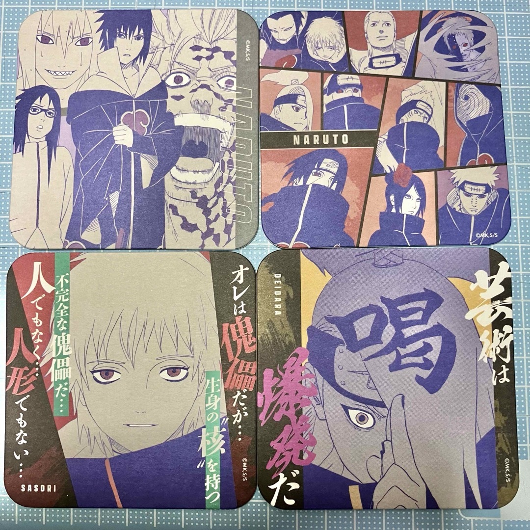 NARUTO アートコースター 暁 鷹 サスケ サソリ デイダラの通販 by