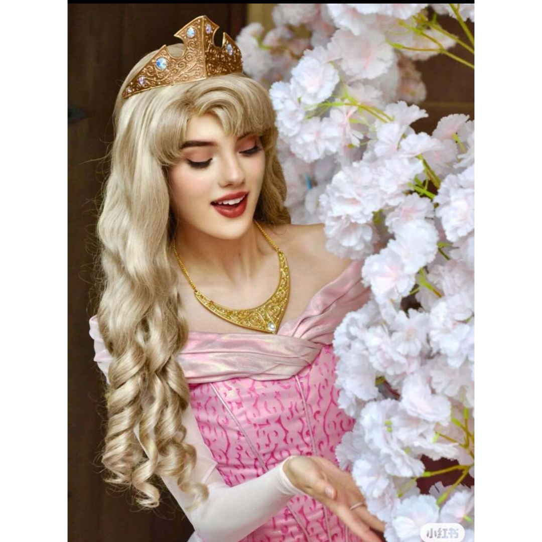 眠れる森の美女 オーロラ姫 コスプレ ウィッグ ディズニープリンセス D