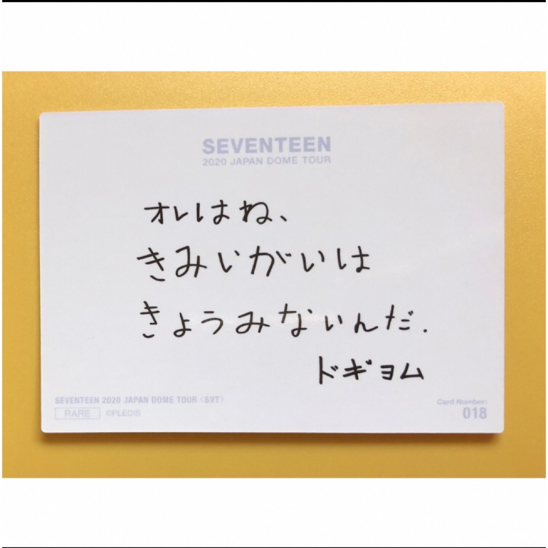 セブチ SEVENTEEN ドギョム MY BEST 投票企画 当選 トレカ セブチ