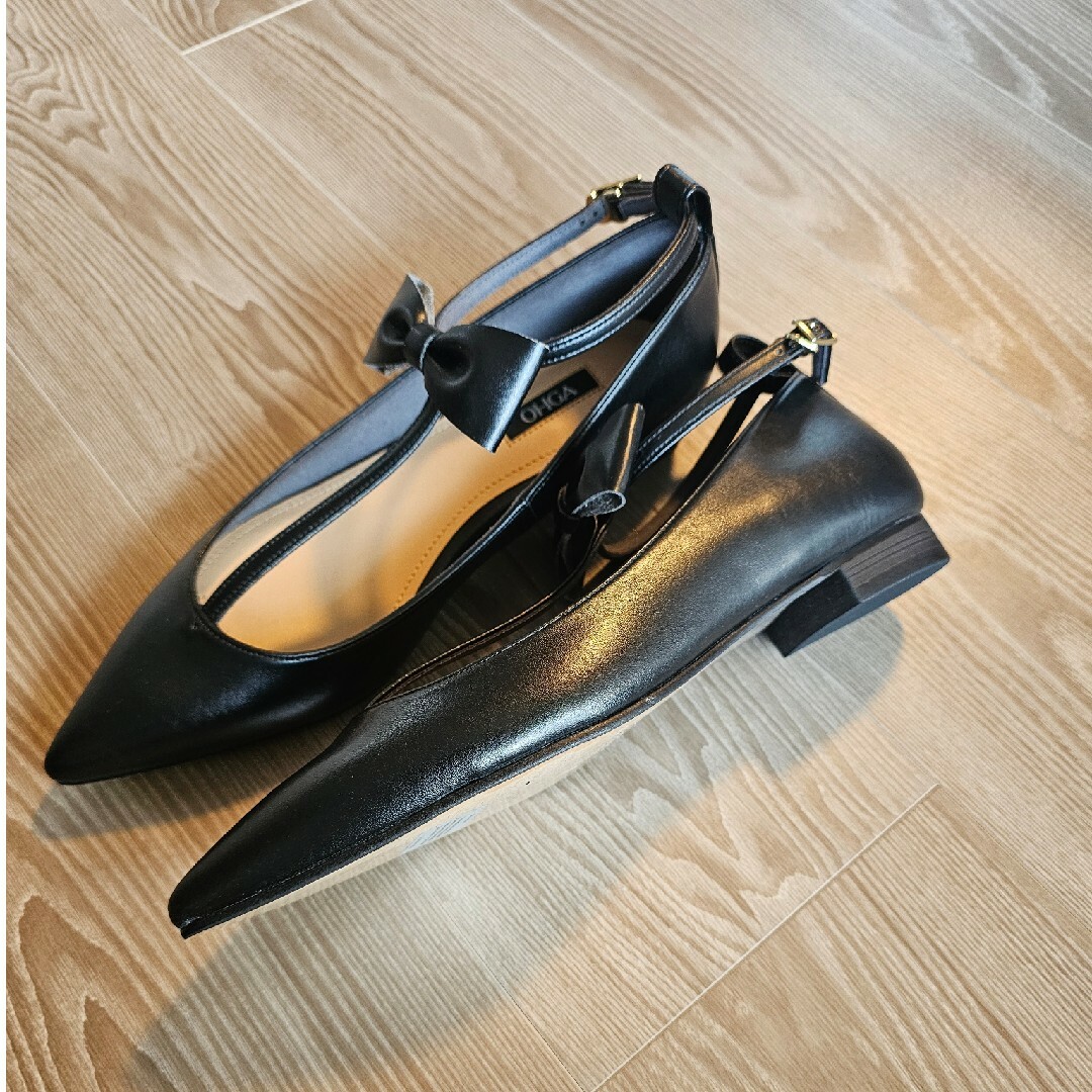 新品OHGA オーガTーANKLEパンプスリボン