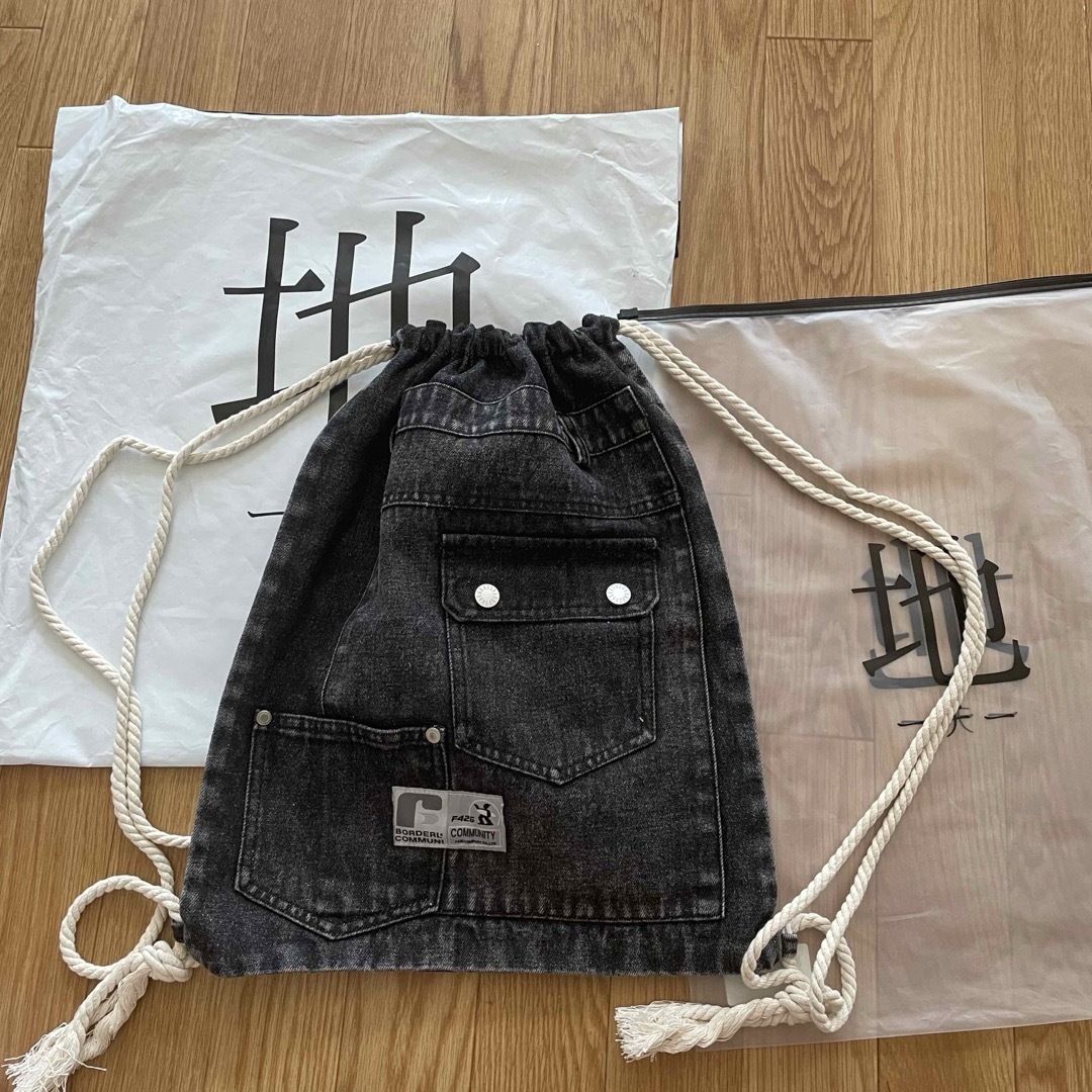 地底人オンライン デニム ナップサックの通販 by おぐたま｜ラクマ