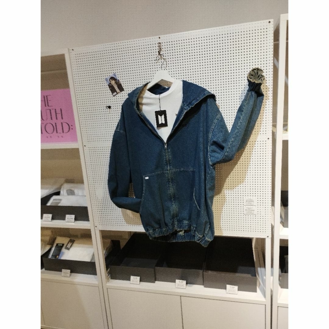 BTS ジミン 展示会 ジップアップ デニム フーディ L 展示会 BTS ジミン