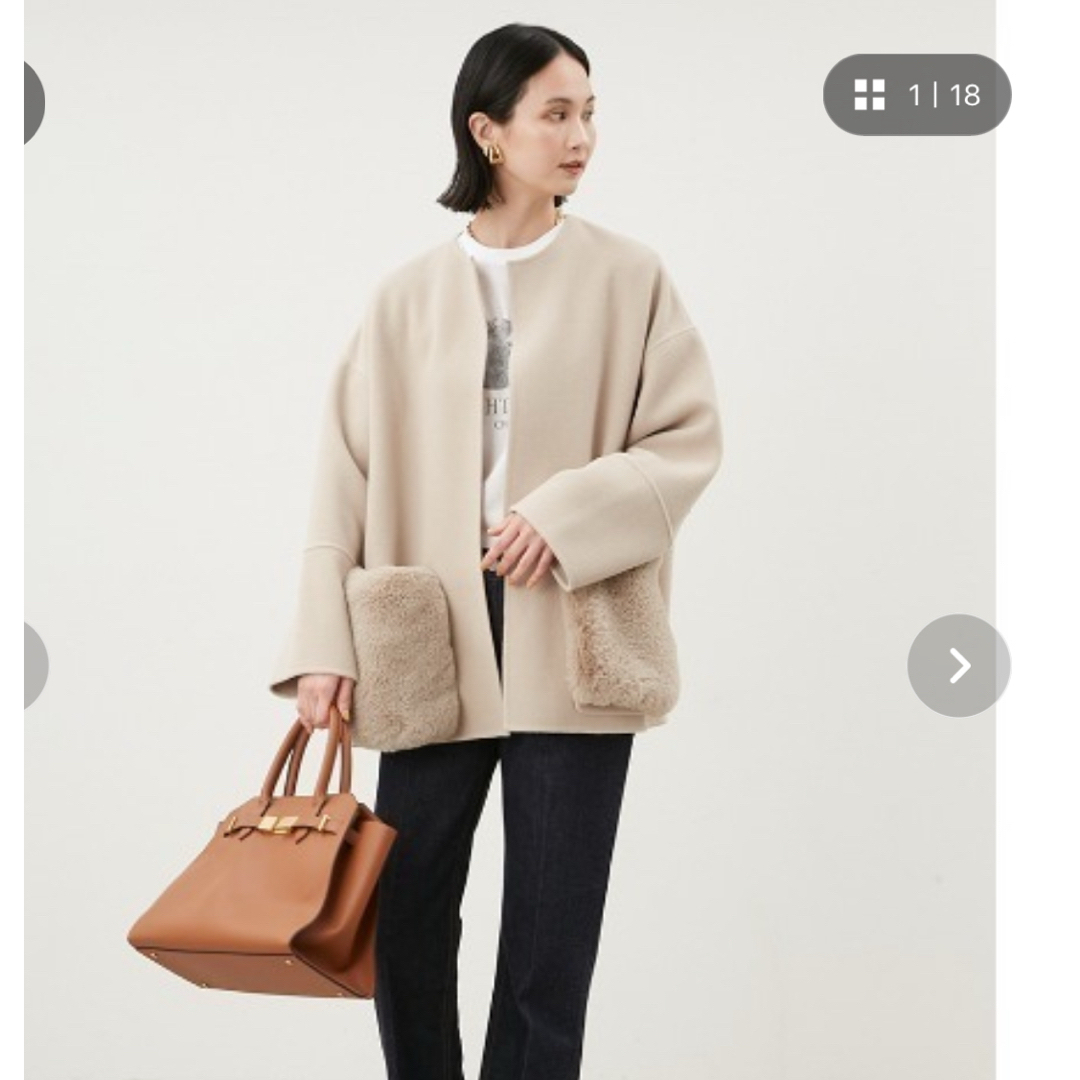 Mila Owen - 2WAYファーポケットリバーコートの通販 by ココ｜ミラ