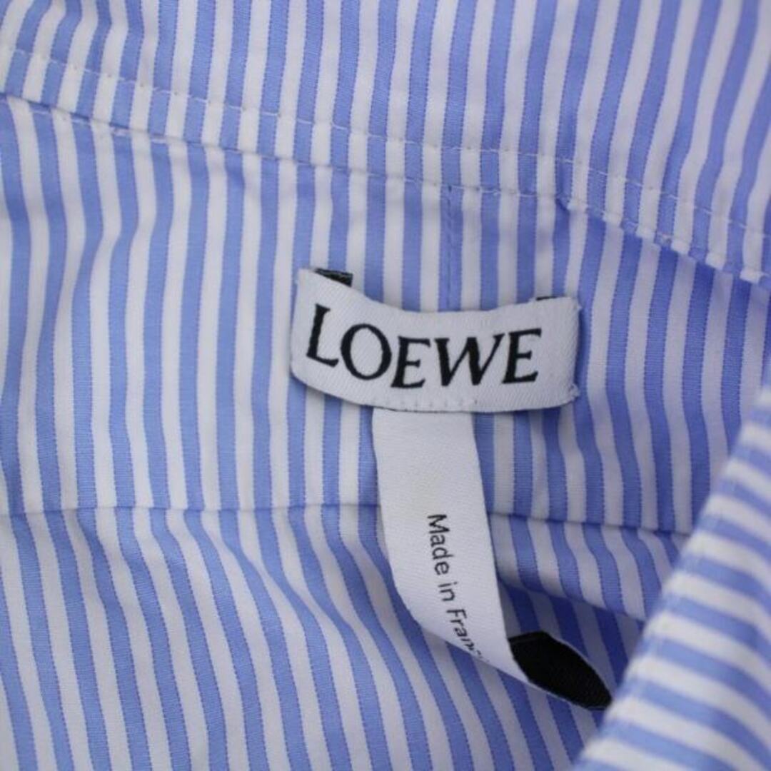美品】ロエベLOEWE ストライプ長袖アシンメトリーシャツ32
