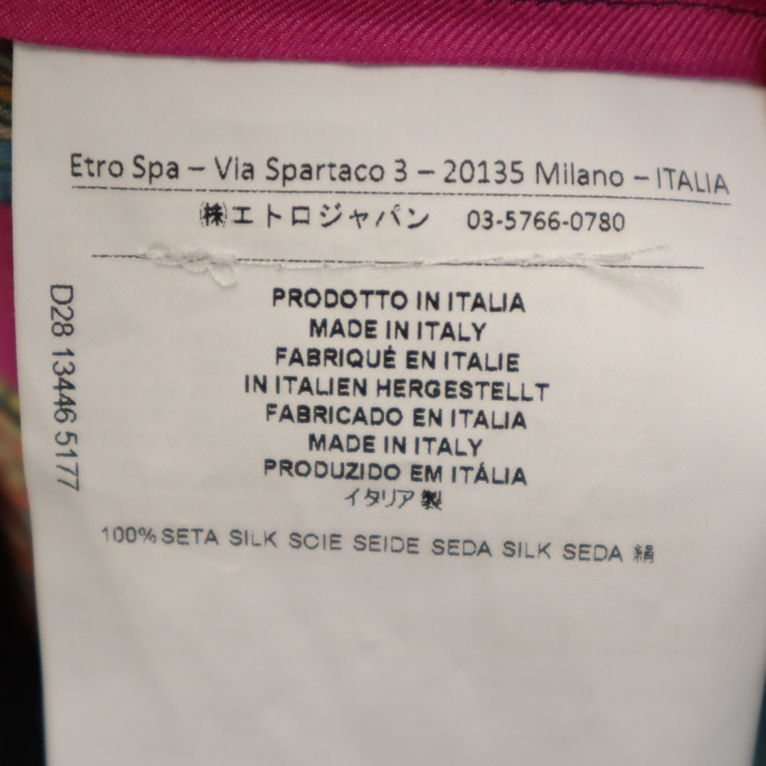 ETRO - 未使用 エトロ イタリア製 シルク 総柄 長袖 シャツ 42