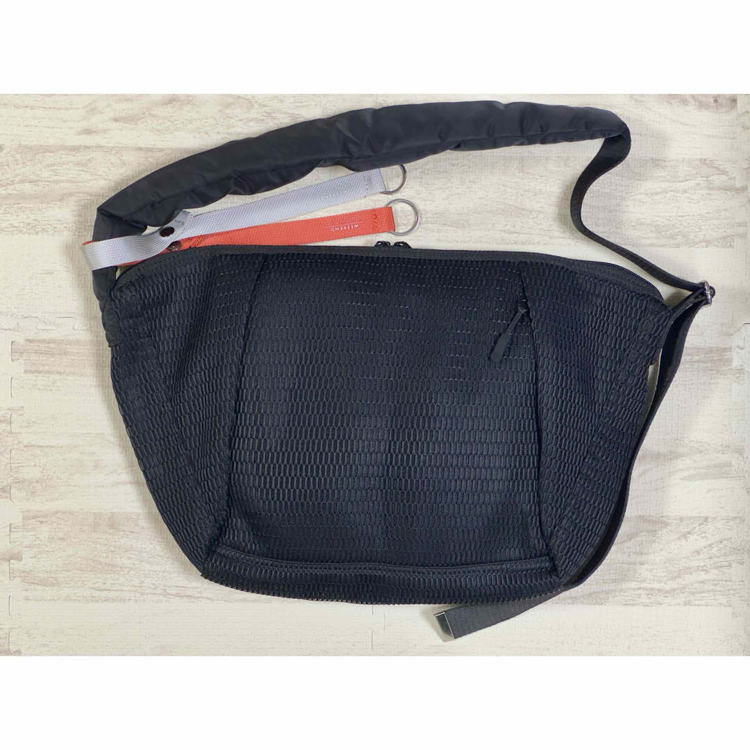 エディータ 洗える ボディバッグ Lサイズ ブラック ショルダーバッグ