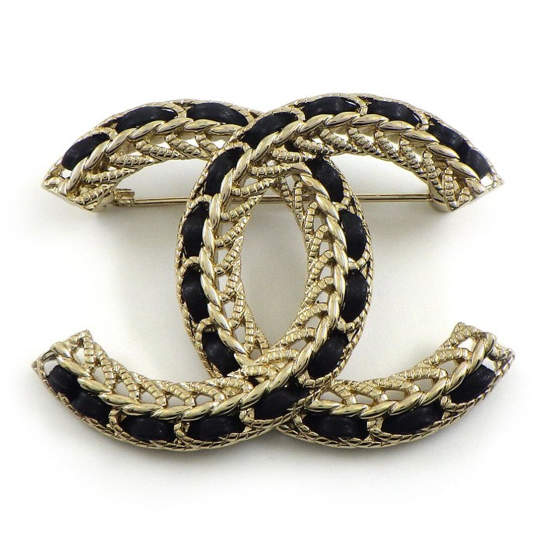 CHANEL - シャネル CHANEL ブローチ ココマーク 2023年製 GP ブラック