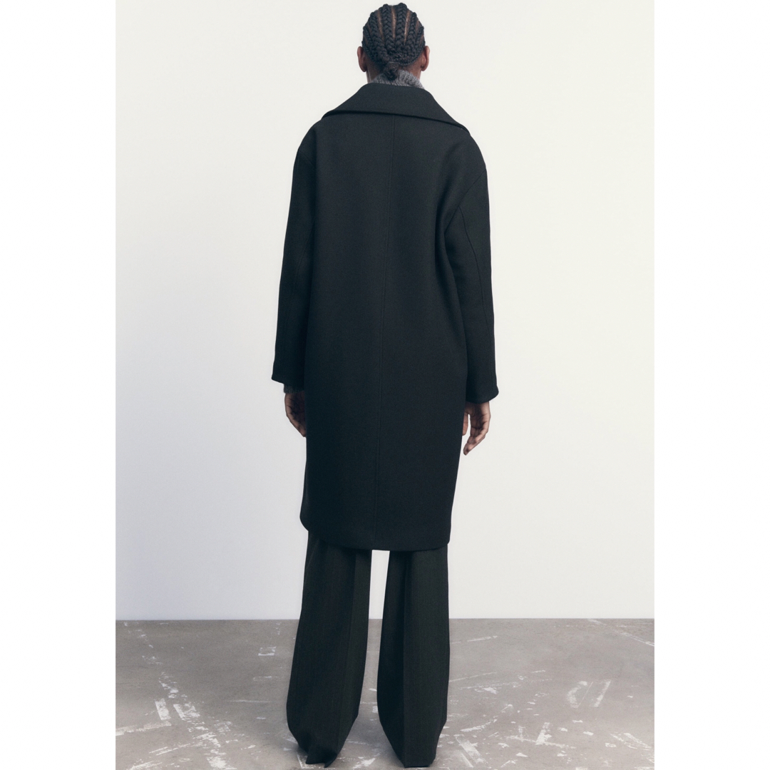 ZARA×MANTECO ウールブレンドオーバーサイズコート Sサイズ ブラック