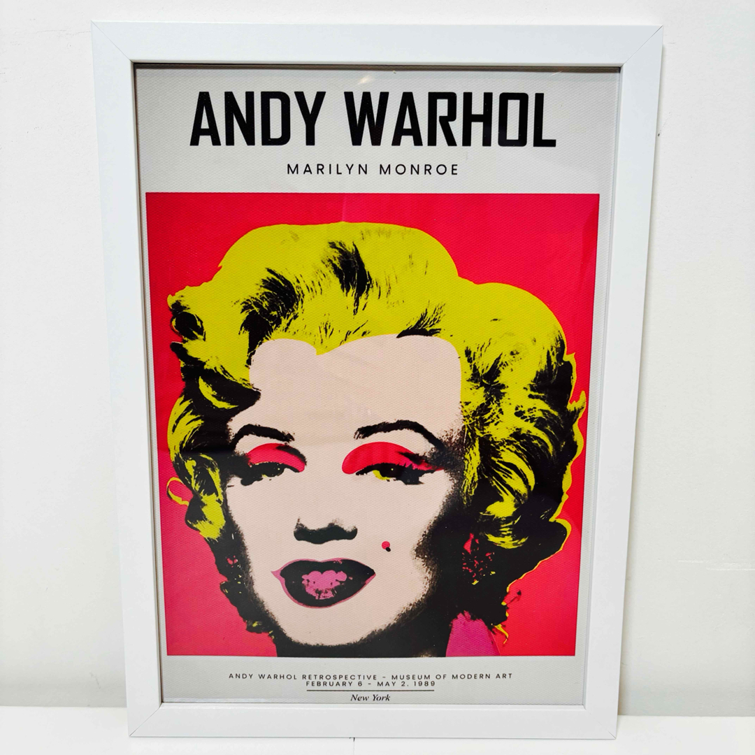 白額付きポスター】アンディ ウォーホル 「マリリンモンロー赤」(新品