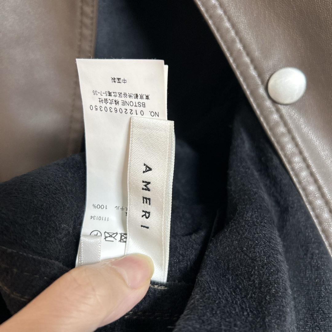 Ameri VINTAGE - AMERI ラウンドショートフェイクレザージャケットの