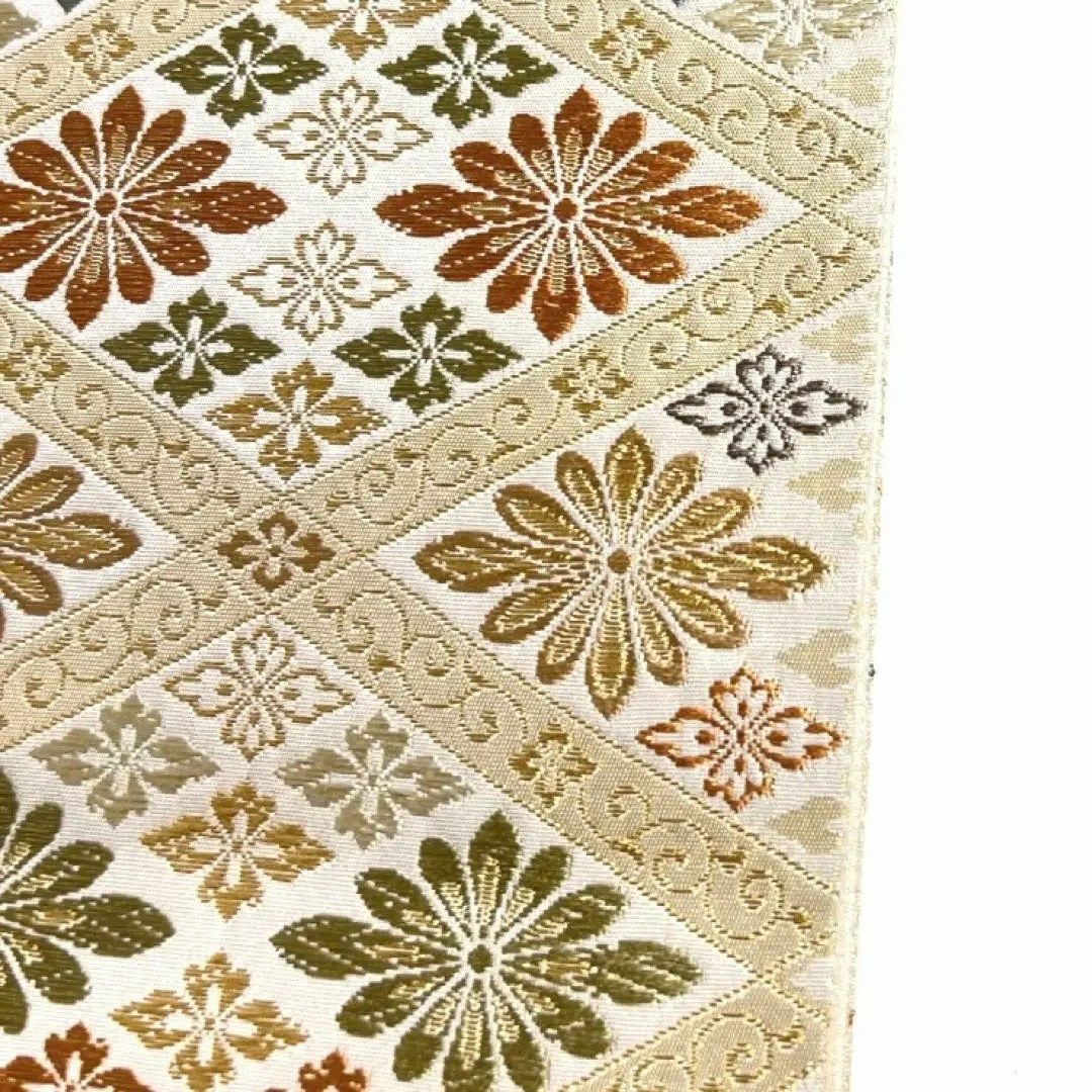 袋帯 菱 花菱 カラフル 華やか 唐草 着物 114a dの通販 by TSUMUGI re