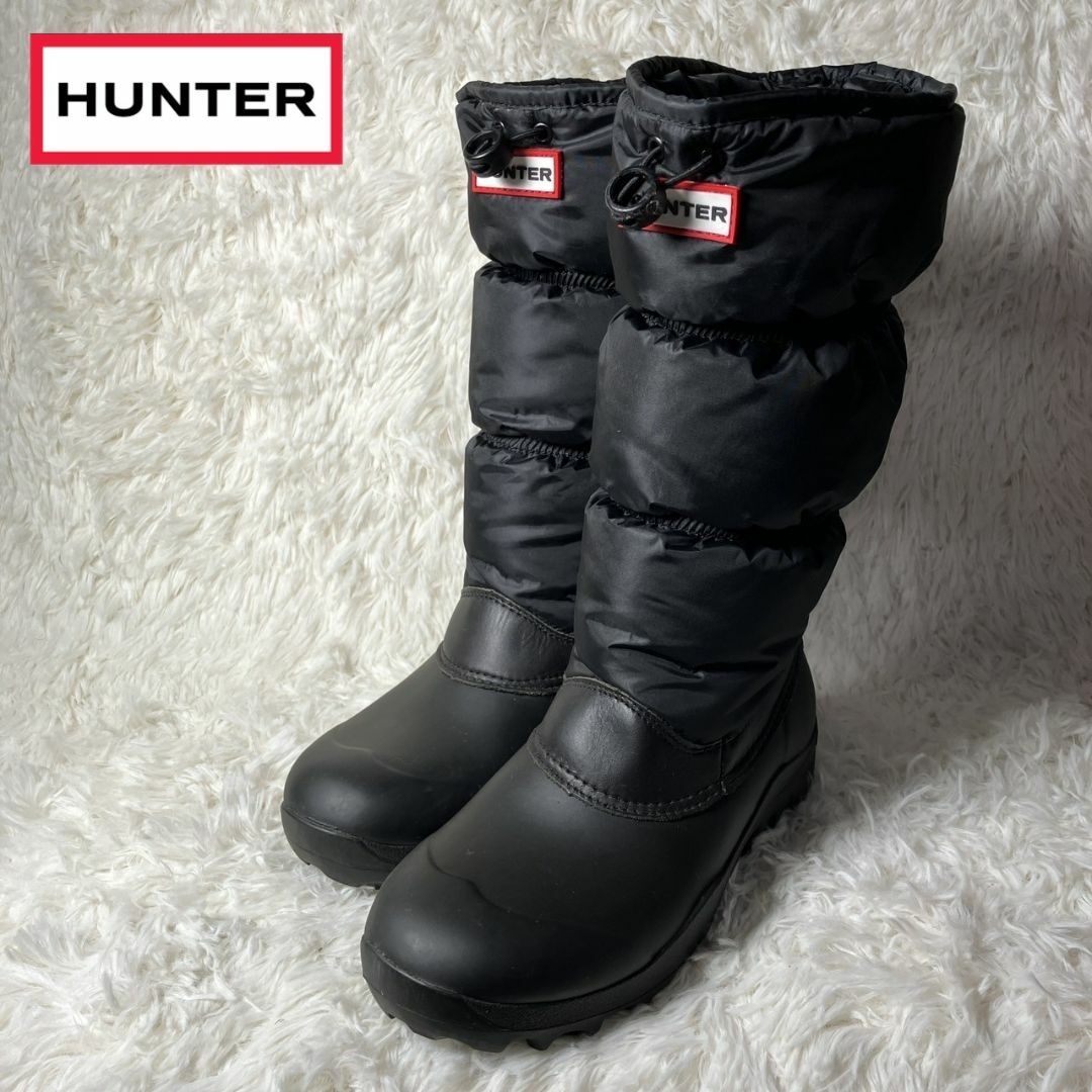 HUNTER - 美品 HUNTER ハンター スノーブーツ ダウンタイプ ビブラム