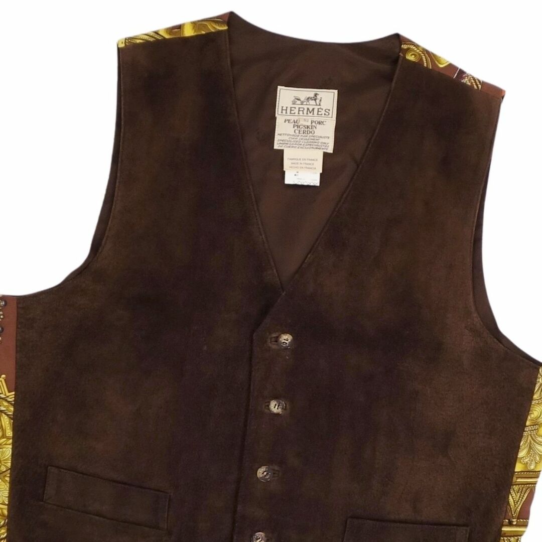 HERMES - 美品 Vintage エルメス HERMES ベスト ジレ スウェードレザー