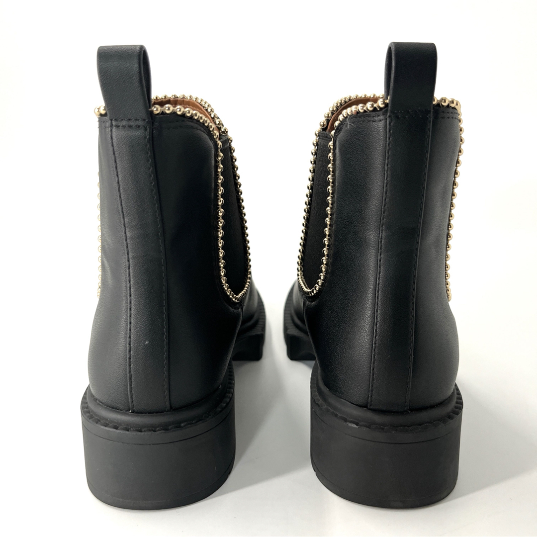 COACH - 美品 コーチ サイドゴアブーツ ショートブーツ 黒 レザー 23cm