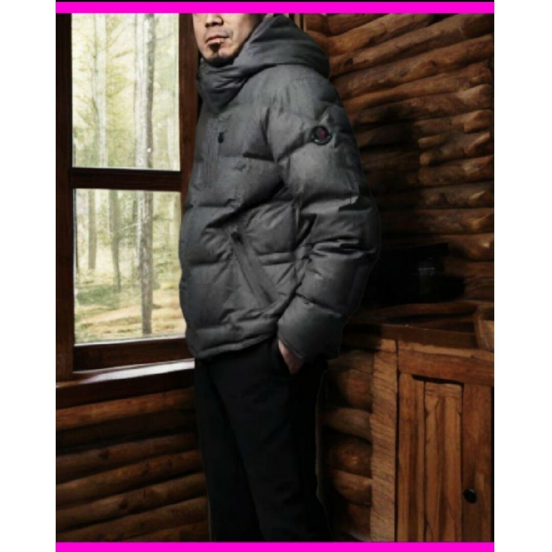 MONCLER - MONCLER極美品定20レアワッペン黒刺繍！ウールダウン