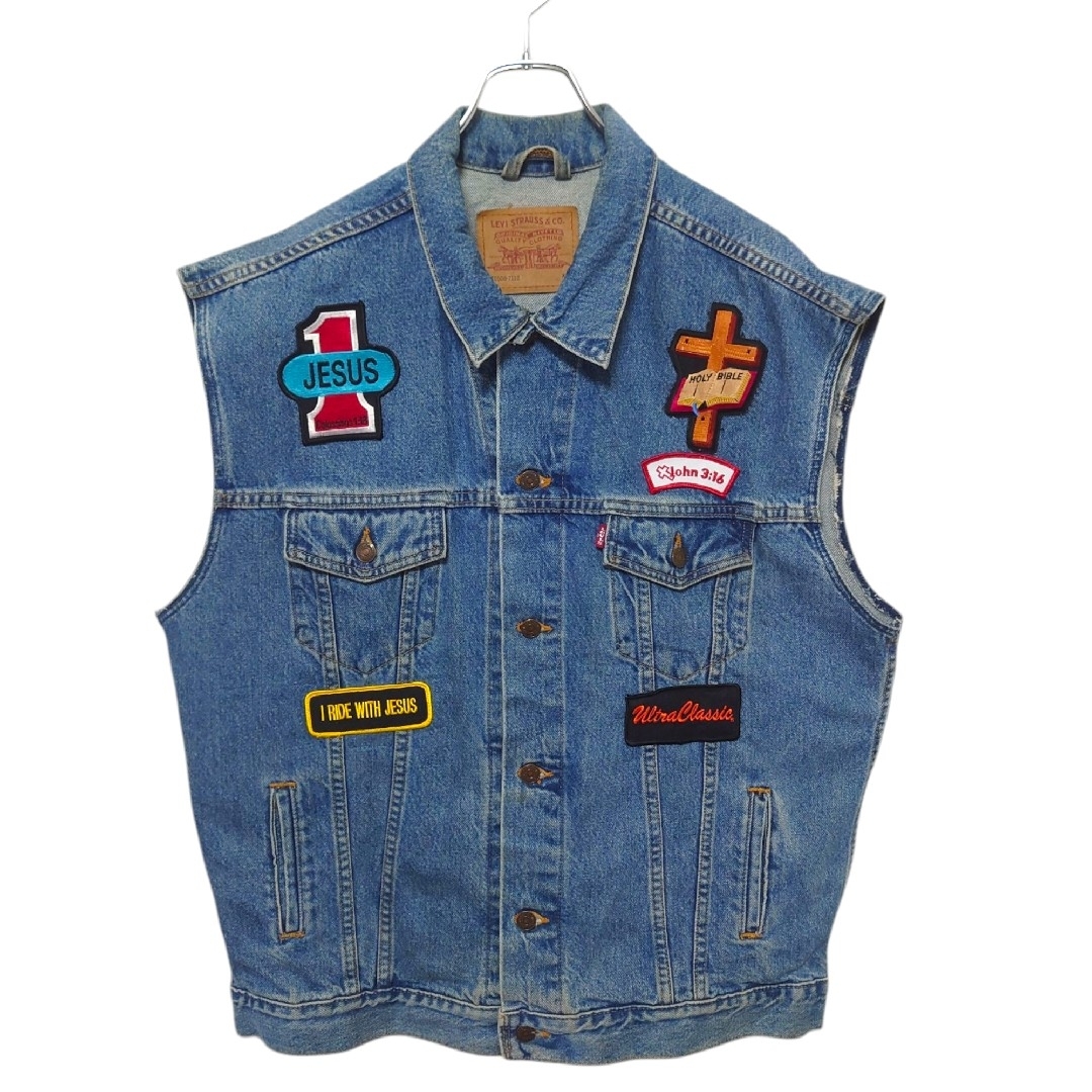 Levi's - 【LEVI'S】USA製 ワッペン刺繍 デニムベスト A-3125の通販 by