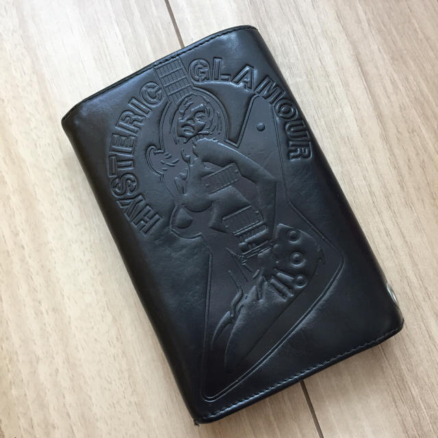 HYSTERIC GLAMOUR - ヒス ギターガール レザーウォレット 黒の通販 by