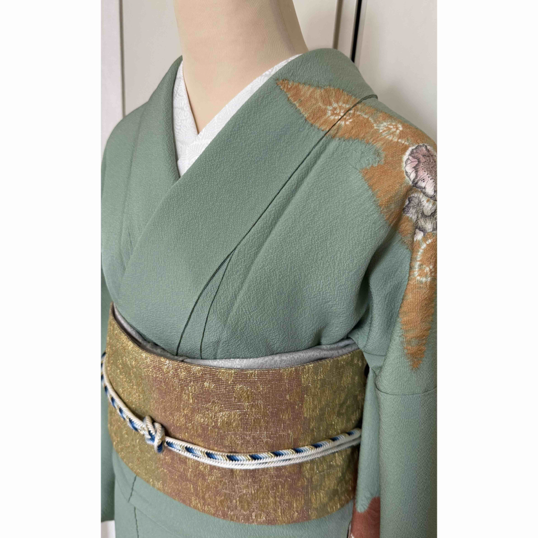 十日町友禅の名門「滝泰」謹製 翡翠色の美しい辻ヶ花訪問着の通販 by