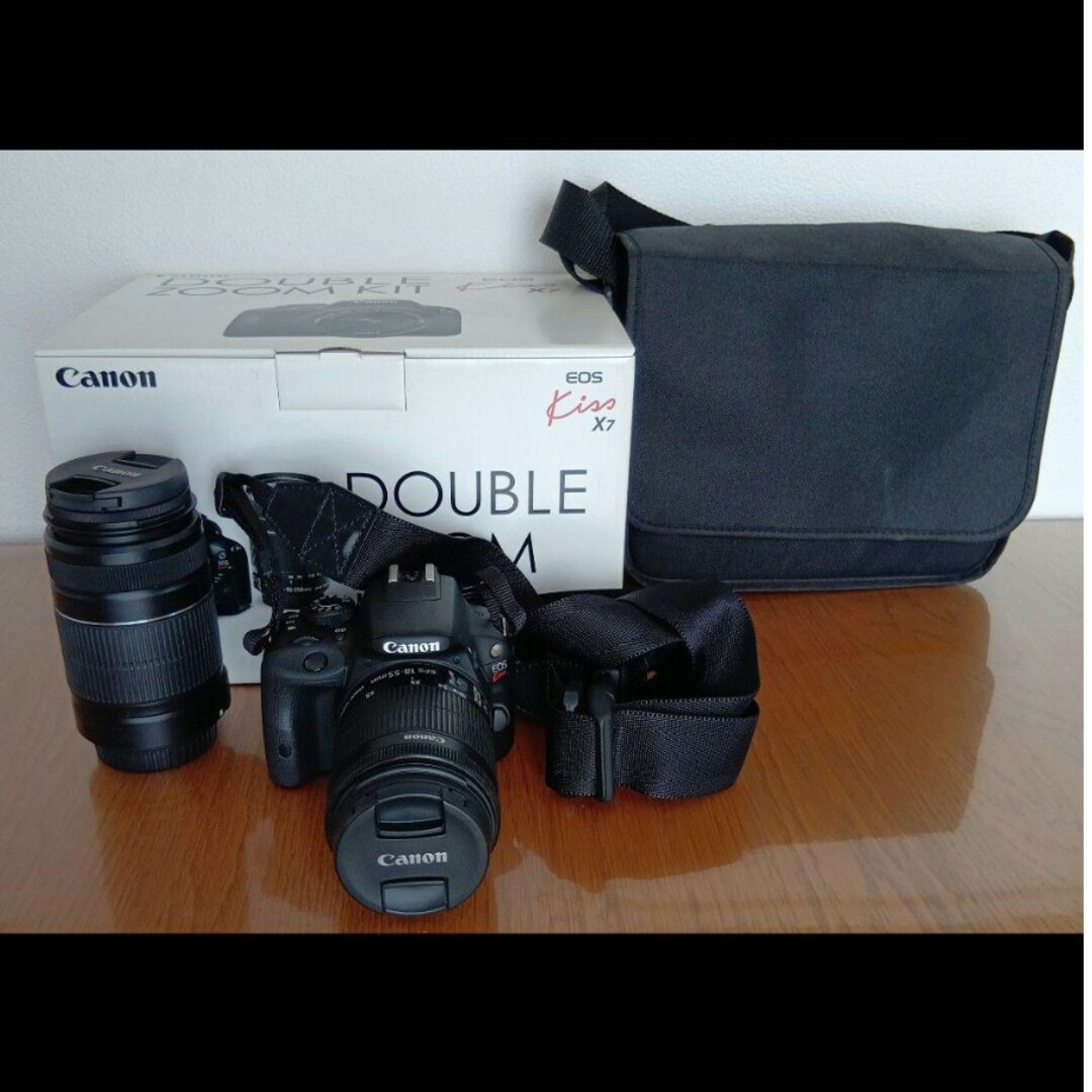 Canon - CanonEOSkissX7ダブルズームキット diagnlニンジャストラップ