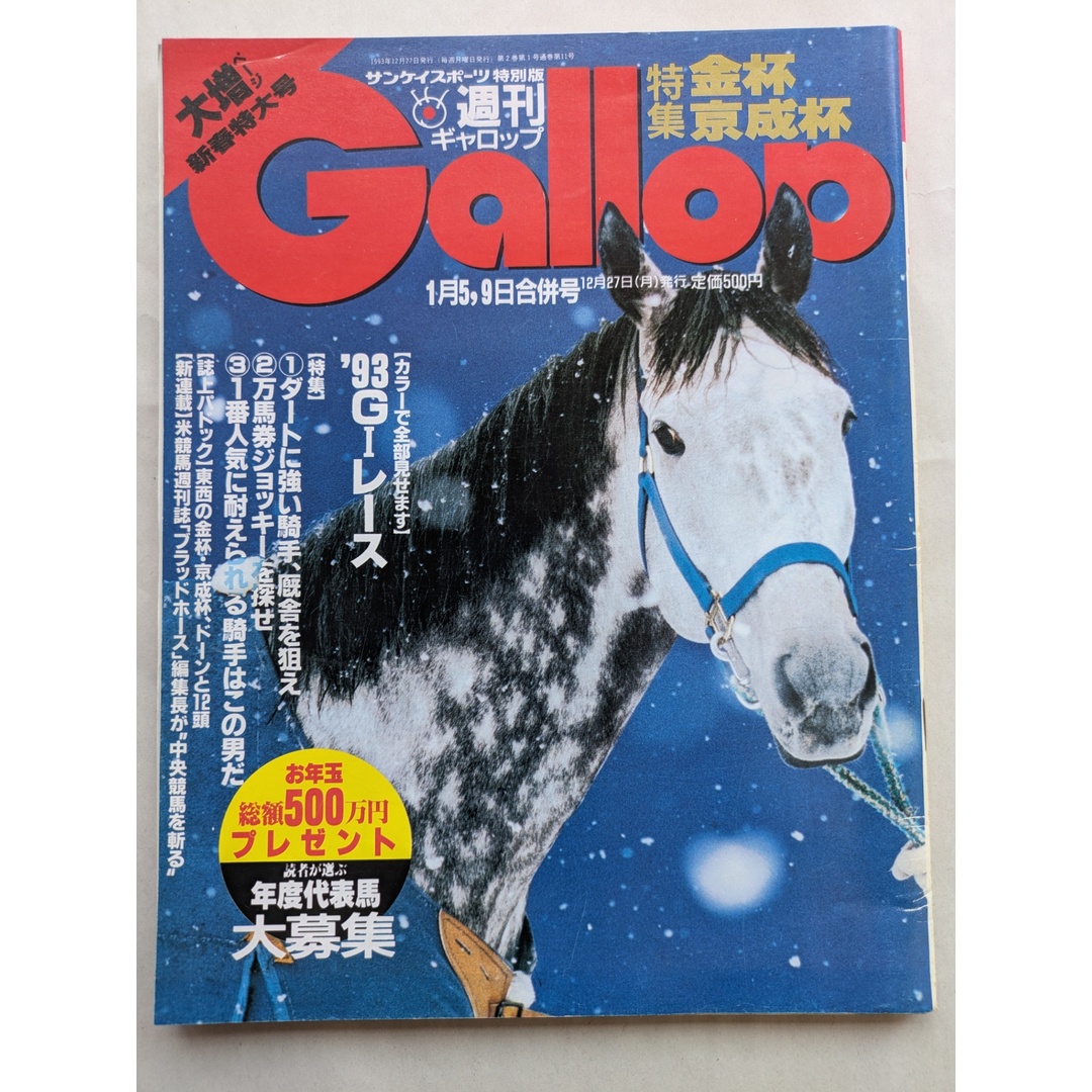 週刊Gallop(ギャロップ)1993年1月5,9日合併号の通販 by みけねこ堂