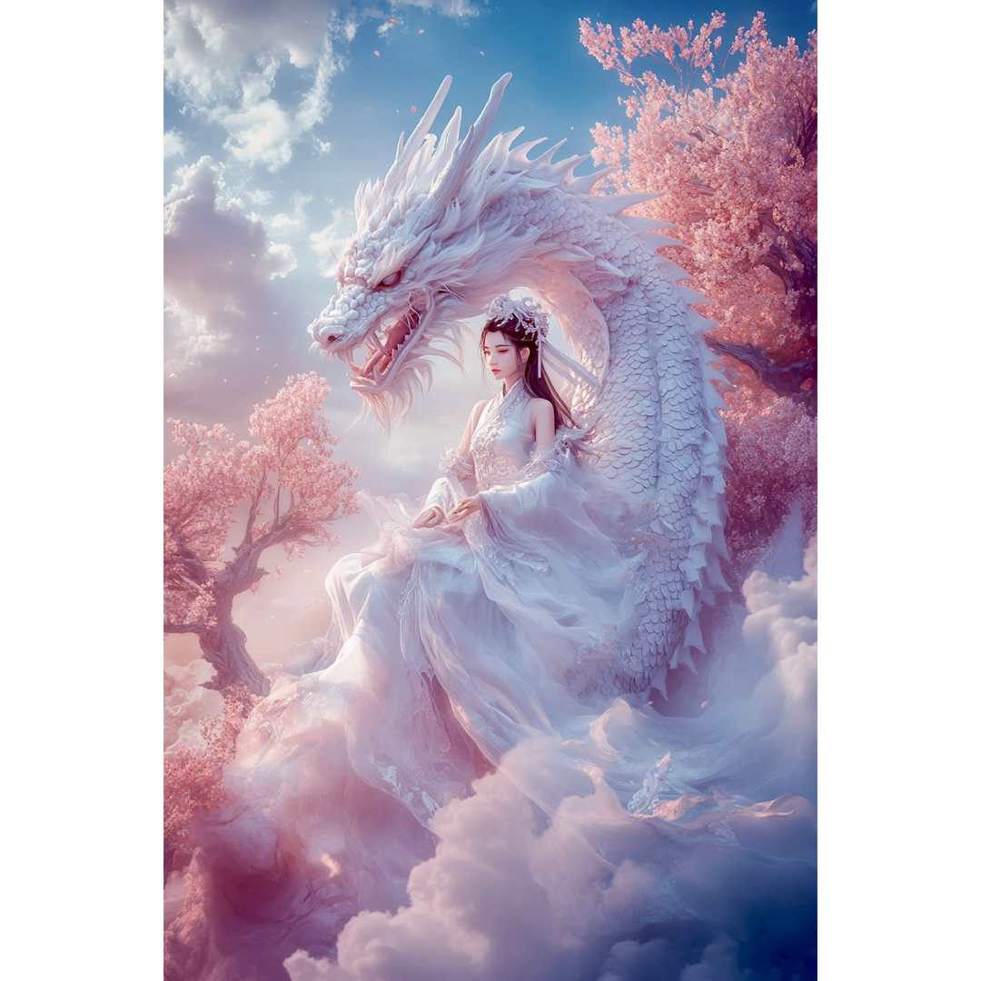 ✨白龍と天女✨ No.26 【開運•風水•絵画風•ヒーリングアート】の通販
