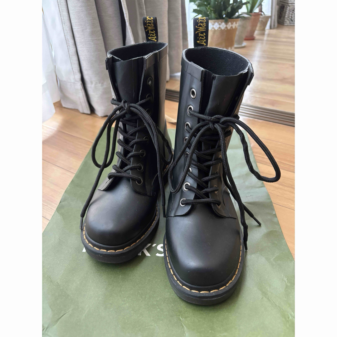 Dr.Martens - Dr.Martens 8ホール レインブーツ ラバー ブラック 24cm