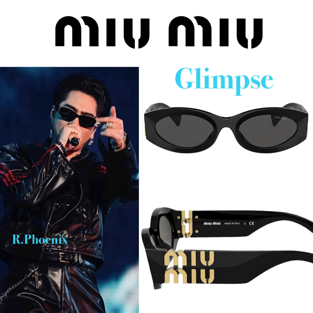MIU MIU - 【MIU MIU】Glimpse Sunglasses BLACKの通販 by R.Phoenix