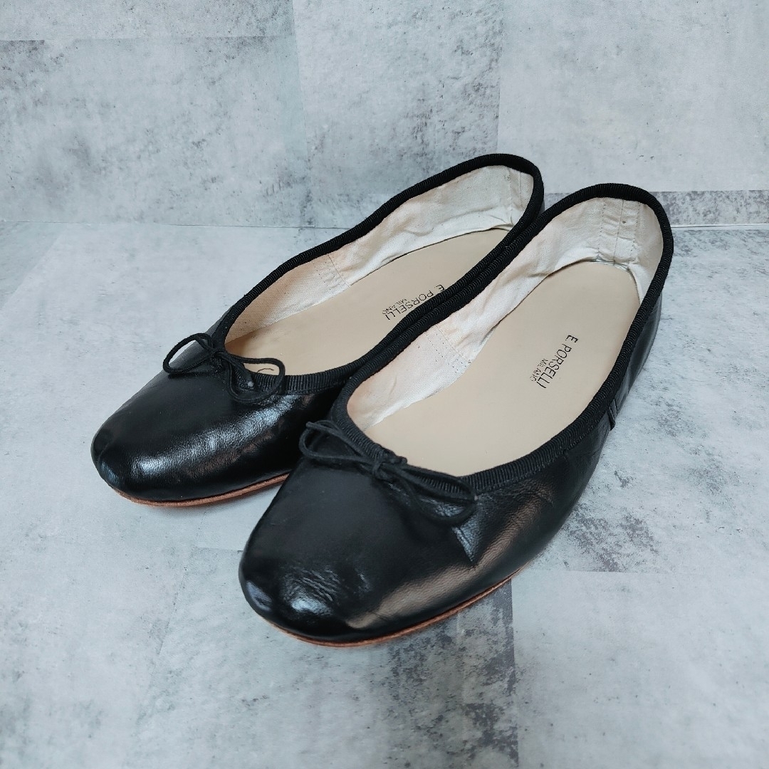 PORSELLI バレエシューズ 38 ブラック ポルセリ バレエシューズ 0