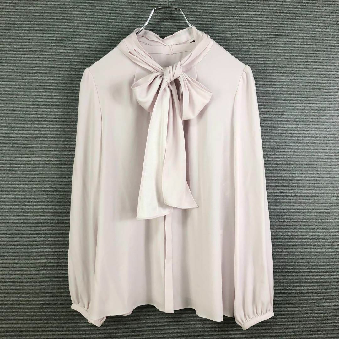未使用品 ANAYI 2023SS バックサテンボウタイ ブラウス 38 ピンク