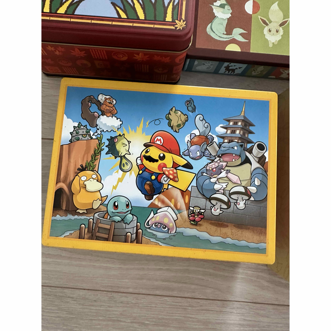 ポケモン - ポケモンデザイン缶セット空き缶 ブイズ マリオ ピカチュウ