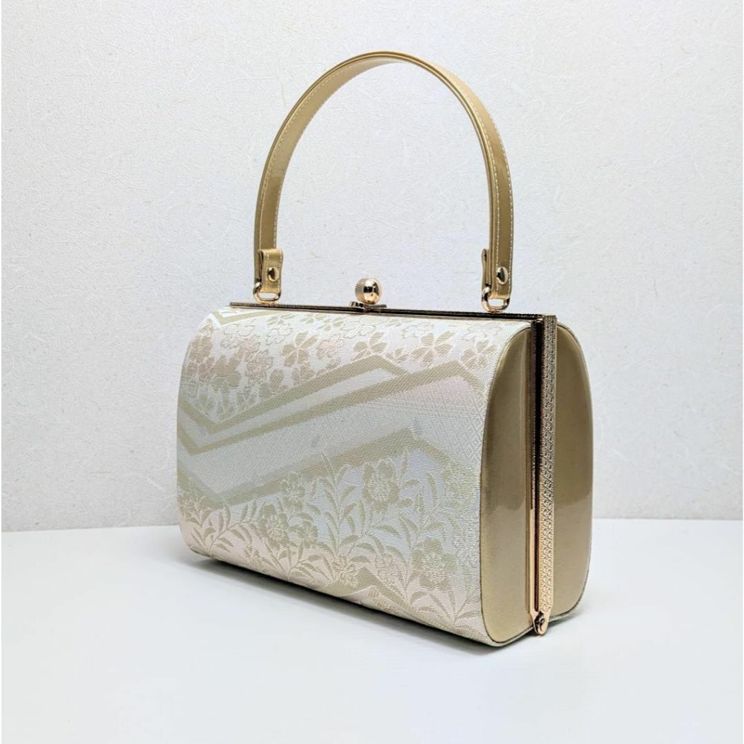 草履バッグセット ゴールド フォーマル 帯地 ゴールド S〜3Lサイズ