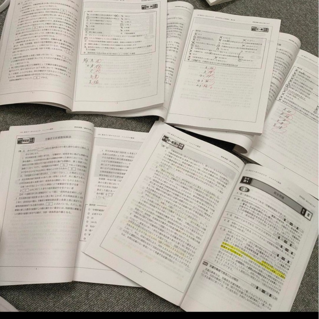 2024年 LEC社会保険労務士 問題、解答解説集 計14冊セット