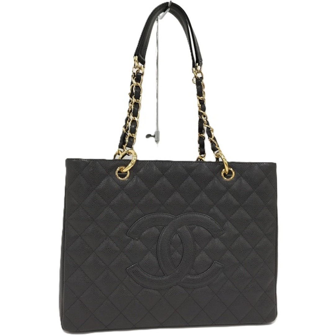 CHANEL - CHANEL チェーントートバッグ GST キャビアスキン ブラックの