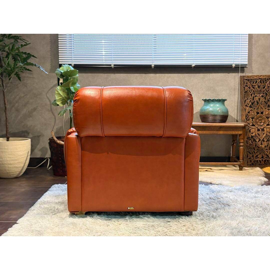 カリモク karimoku オレンジソファ タフティング ヴィンテージ SG