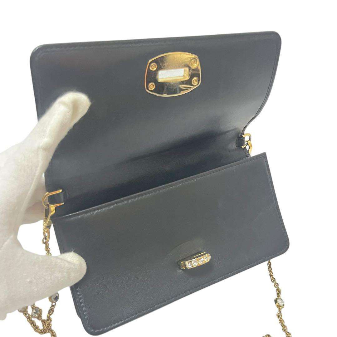 MIU MIU - miumiu クリスタルクロケナッパレザーミニバッグ マトラッセ