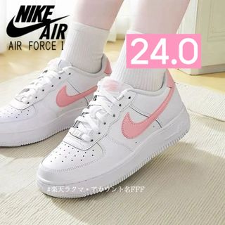 NIKE - 【新品24cm】NIKE｜エアフォース1GS｜ホワイト/ソフトピンクの