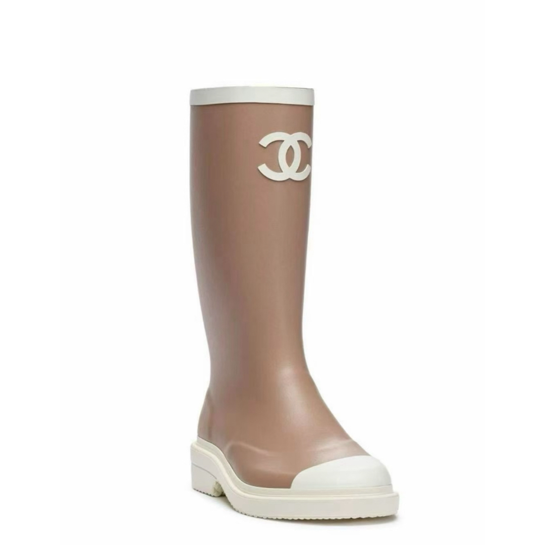 CHANEL - 値下げ！新品未使用 シャネル レインブーツ38 ブラック 26C