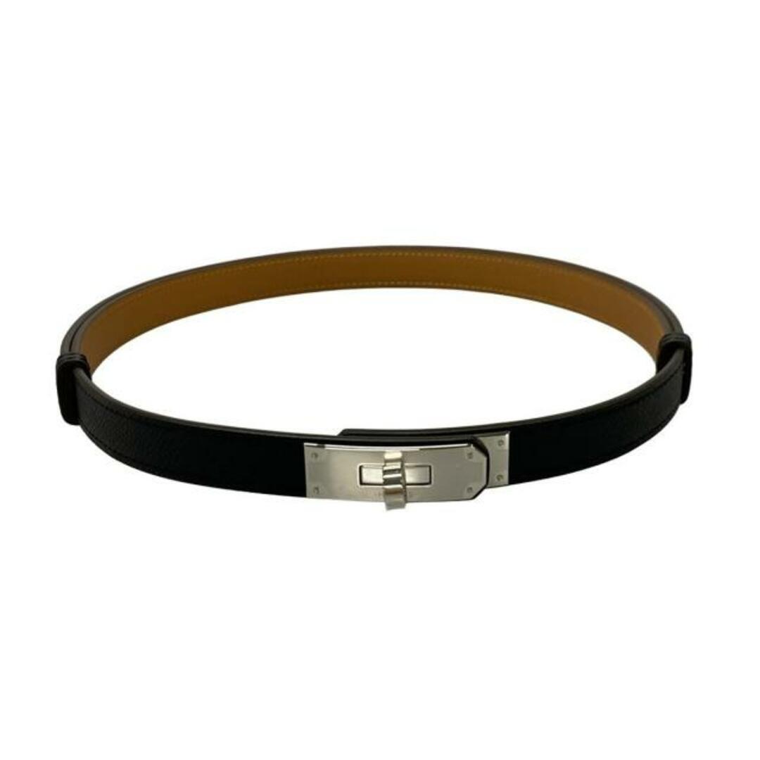 HERMES - HERMES(エルメス) ベルト新品同様 ケリー 黒 シルバー金具の