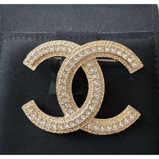 CHANEL - 極美品 CHANEL シャネル ブローチ ラインストーン ゴールド