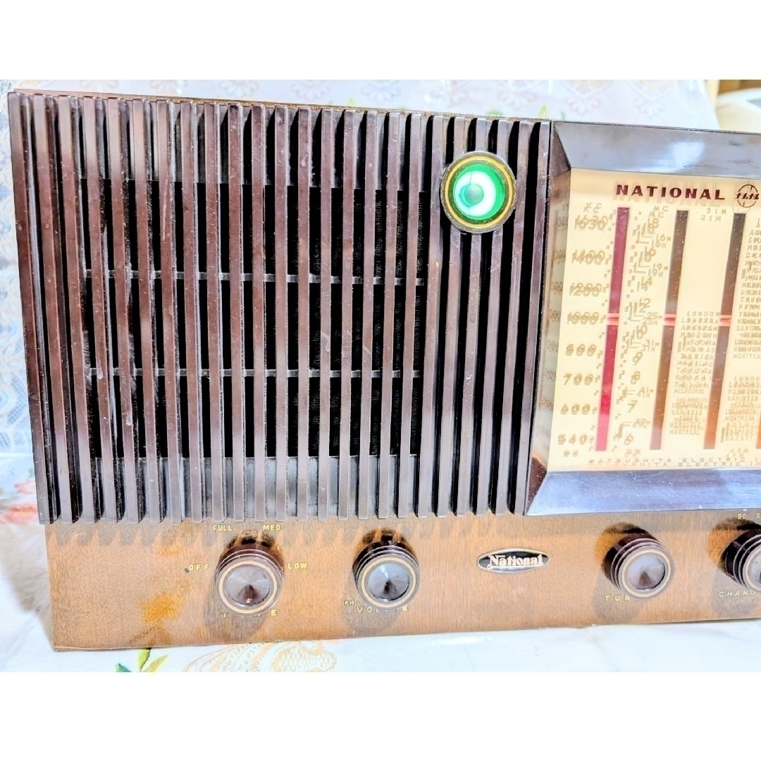 国際版】ナショナルST真空管ラジオ アイ付QA-700 Bluetooth付