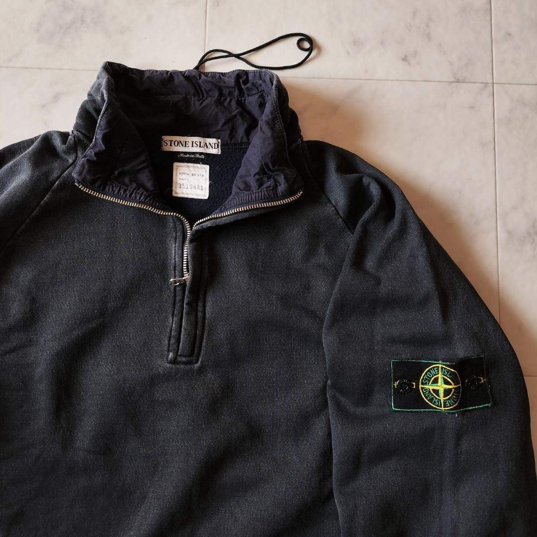 STONE ISLAND - 希少 ストーンアイランド 96AW グリーンエッジ ハーフ