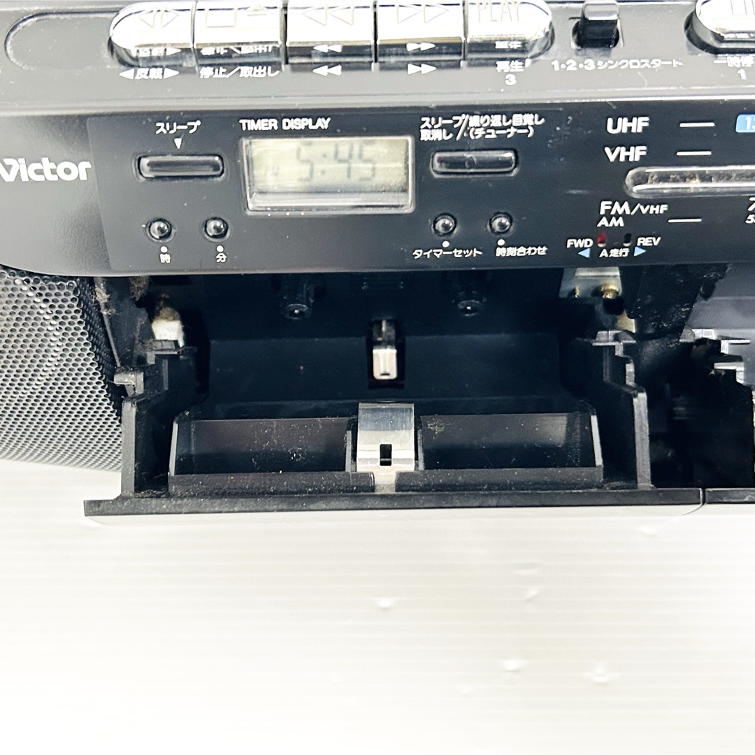 Victor Wオートリバース ラジカセ ブラック RC-F3 Victor Wオート