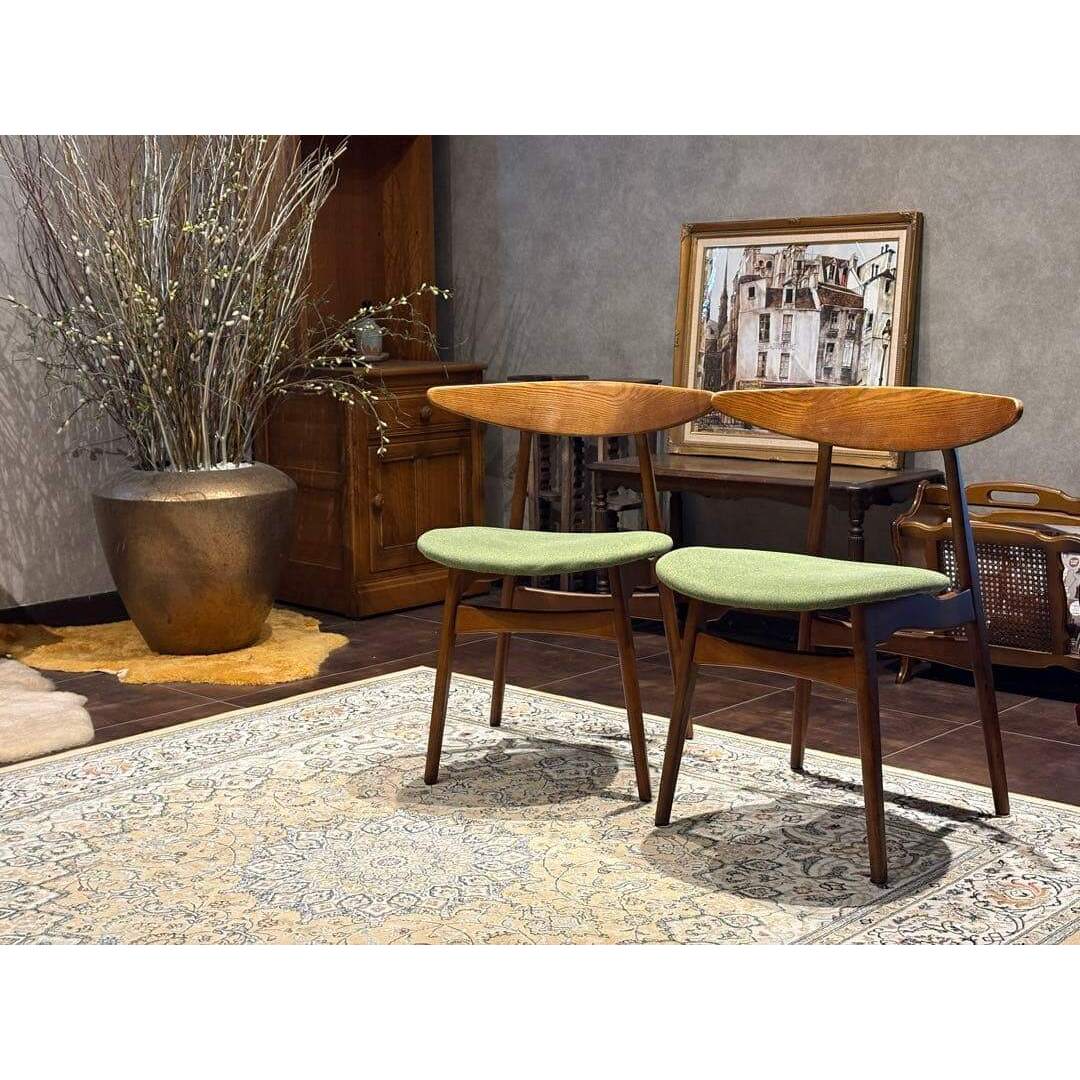 北欧テイスト ダイニングチェア グリーン アンティーク ヴィンテージ nZ