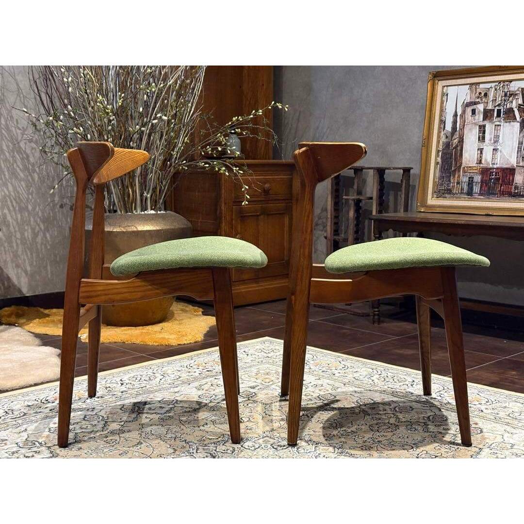 北欧テイスト ダイニングチェア グリーン アンティーク ヴィンテージ nZ