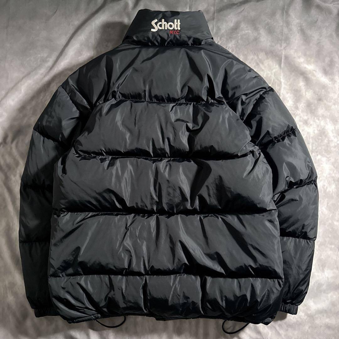 schott - Schott ショット ダウンジャケット 刺繍ロゴ 肉厚 ヌプシ 短