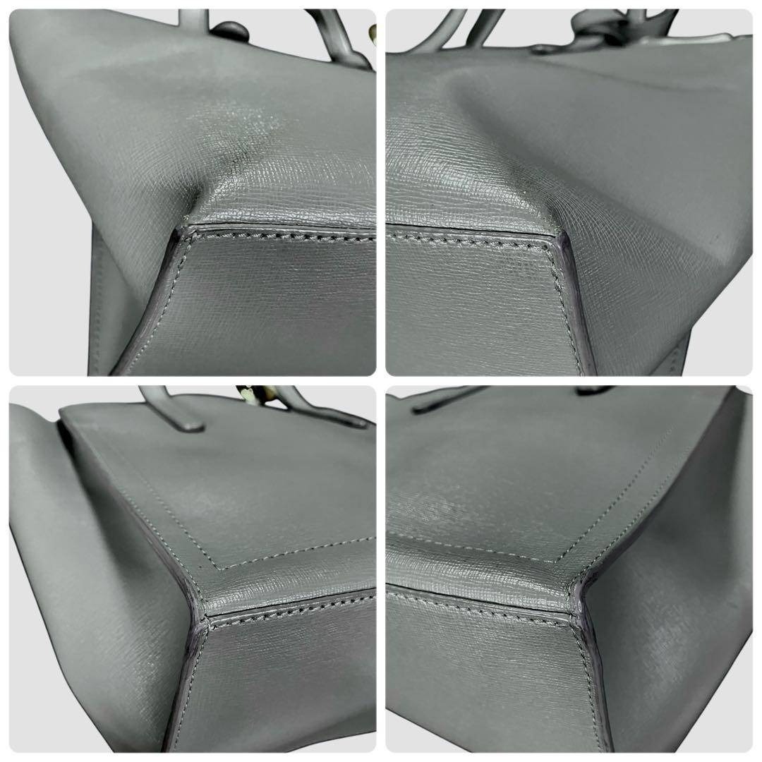 FURLA - FURLA フルラ トートバッグ ビジネスバッグ グレー レザー A4